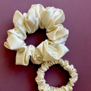 White Coral Scrunchies